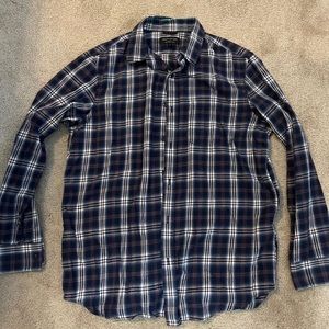 plaid, banana republic, blue and purple